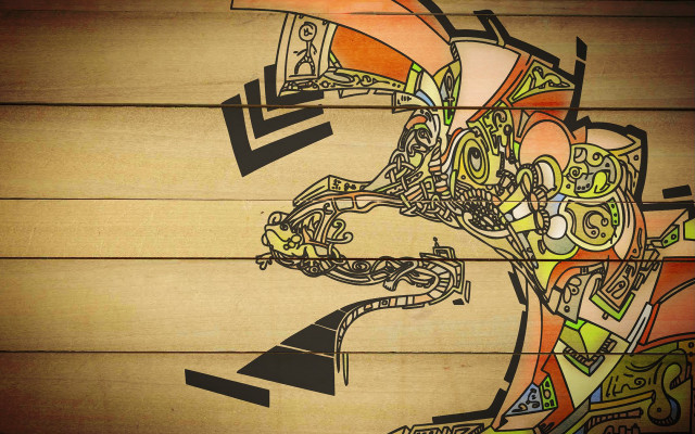 Horse colorful arrows funk abstract free wallpaper for desktop - medium preview image