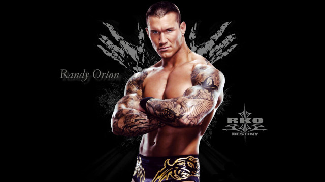 Tattooed male wrestler poster muscular free wallpaper for desktop - medium preview image