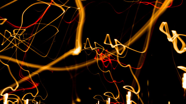 Blurry black red yellow lights free wallpaper for desktop - medium preview image