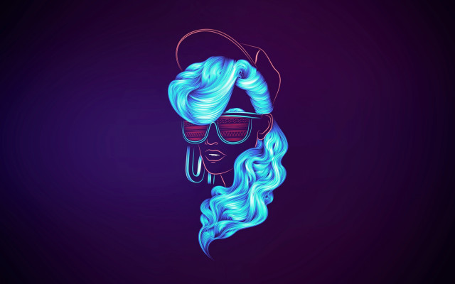 Blue wig sunglasses smokey beard free wallpaper for desktop - medium preview image