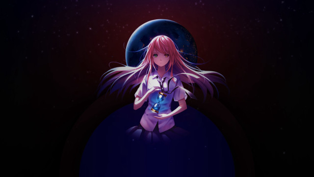 Girl bluebackpack planet moon anime free wallpaper for desktop - medium preview image