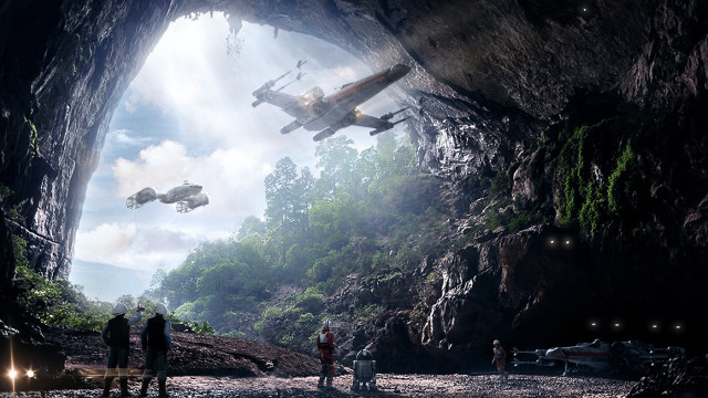 Cave group plane helicopter matte free wallpaper for desktop - medium preview image