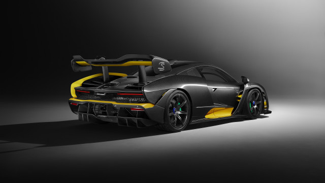 Black yellow sports car dark free wallpaper for desktop - medium preview image