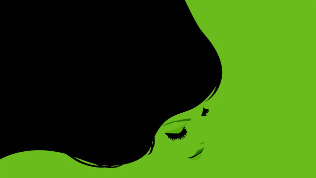 Woman green background popart screenprint free wallpaper for desktop - medium preview image