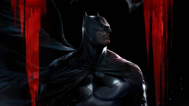 Batman red curtain armor sword free wallpaper for desktop - medium preview image