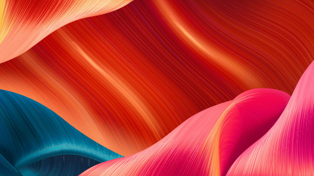 Colorful wavy lines abstract brush free wallpaper for desktop - medium preview image