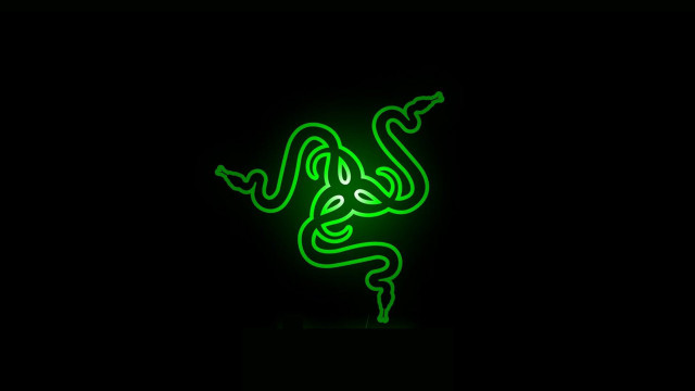 Green neon snake computer art free wallpaper for desktop - medium preview image