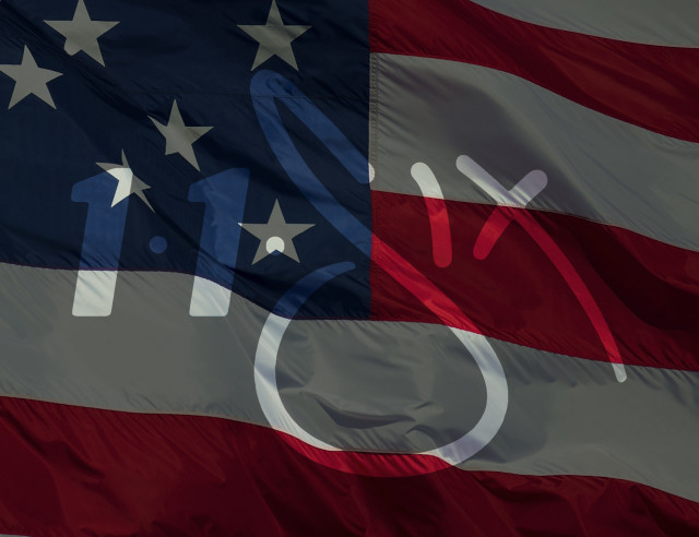 American flag star symbol digital free wallpaper for desktop - medium preview image