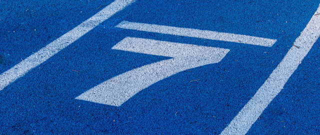 Seven blue parking stop sign free wallpaper for desktop - medium preview image