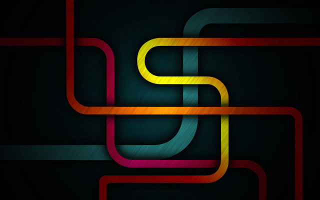 Colorful abstract lines curves black #4 free wallpaper for desktop - medium preview image