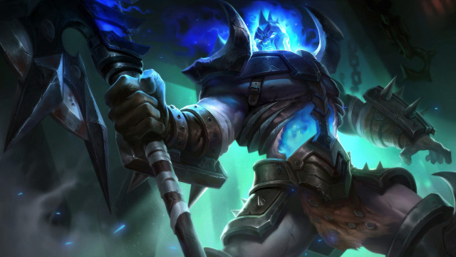 Demon warrior glowing sword armor free wallpaper for desktop - medium preview image