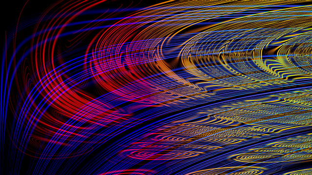 Colorful abstract lines curves vibrant free wallpaper for desktop - medium preview image