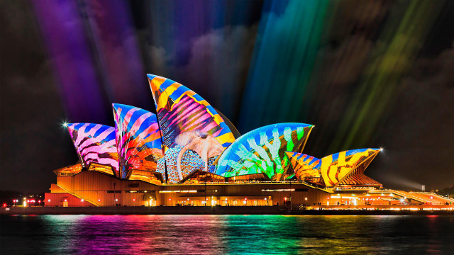 Opera rainbow holography boat pointillism free wallpaper for desktop - medium preview image