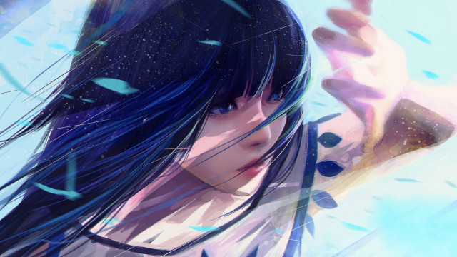 Woman longhair blueeyes cellphone fantasy free wallpaper for desktop - medium preview image