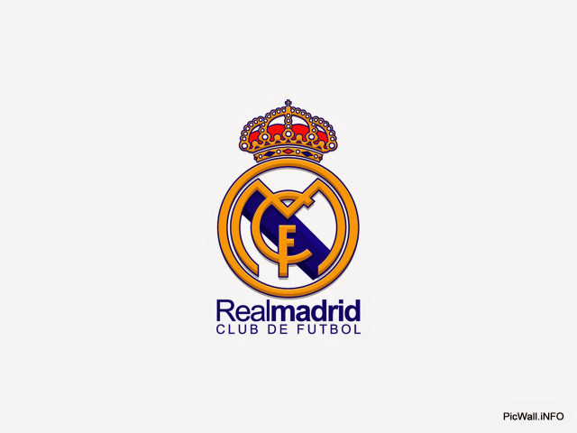 Real madrid logo crown blue free wallpaper for desktop - medium preview image