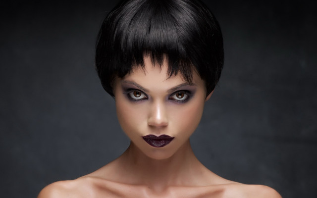 Gothic black makeup dark lip free wallpaper for desktop - medium preview image