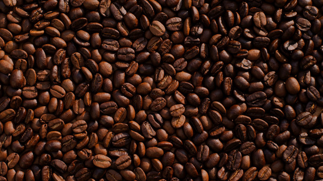 Coffee beans brown background black free wallpaper for desktop - medium preview image