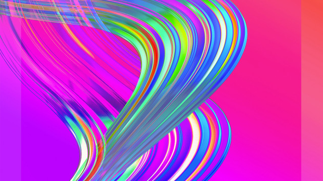 Colorful abstract wave lines pink free wallpaper for desktop - medium preview image