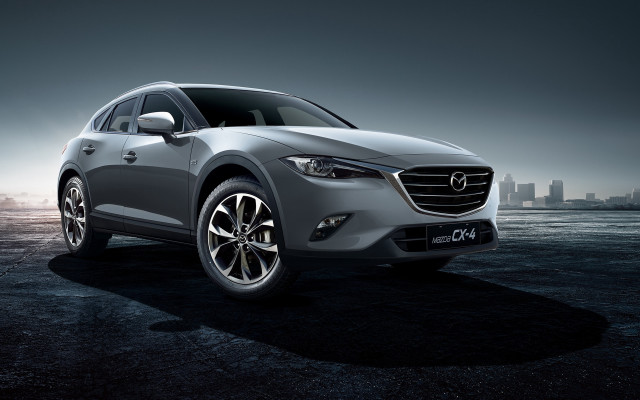 Silver car parking lot city free wallpaper for desktop - medium preview image