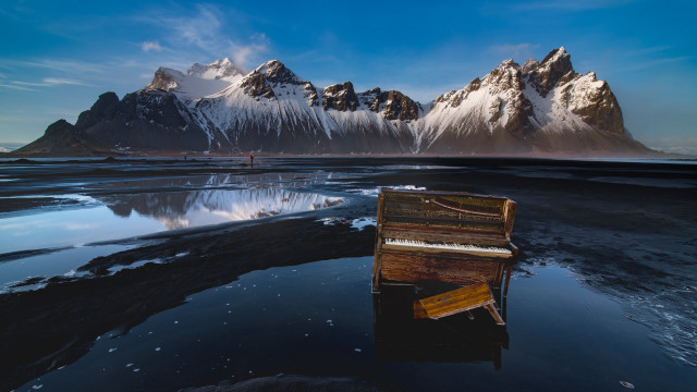 Piano lake mountains clouds blue free wallpaper for desktop - medium preview image