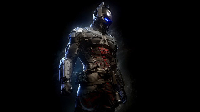 Futuristic man armor glowing helmet free wallpaper for desktop - medium preview image