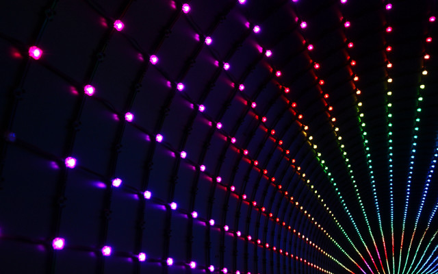 Tunnel lights hologram glowing cape free wallpaper for desktop - medium preview image