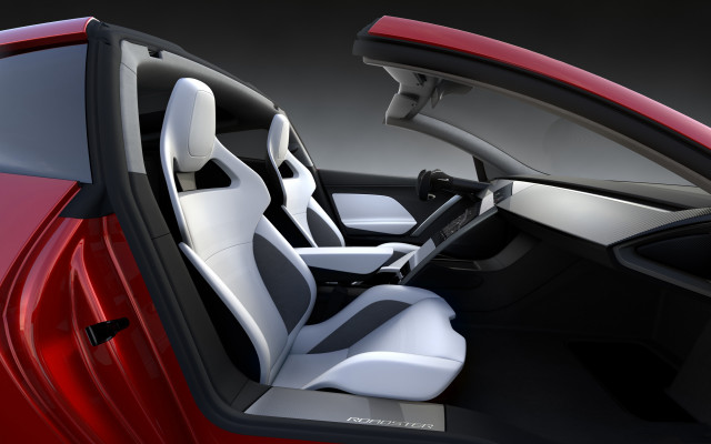 Red car black white interior free wallpaper for desktop - medium preview image