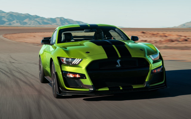 Green mustang desert mountains blue free wallpaper for desktop - medium preview image