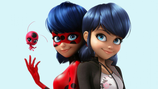 Blue haired superhero girls ladybug free wallpaper for desktop - medium preview image