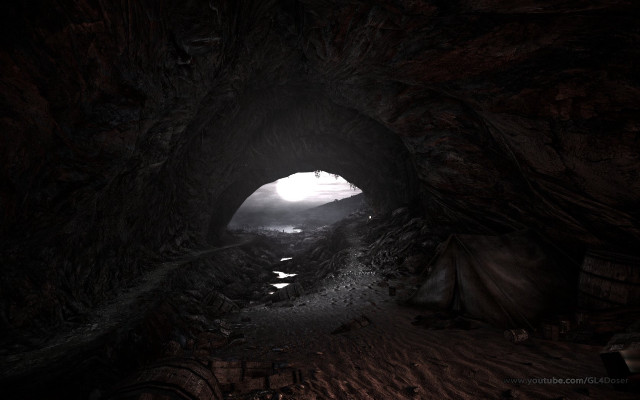 Cave light end darkness journey free wallpaper for desktop - medium preview image