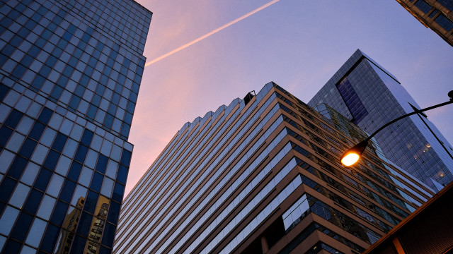 Cityscape sunset easternarchitecture plane lensflare free wallpaper for desktop - medium preview image