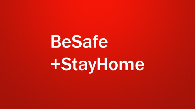 Be safe stay home red free wallpaper for desktop - medium preview image