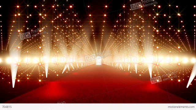 Red carpet lights digital rendering free wallpaper for desktop - medium preview image