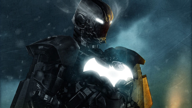 Batman armor helmet rain weapon free wallpaper for desktop - medium preview image