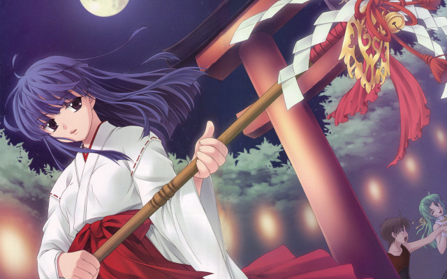 Woman flag moon kyoto magic free wallpaper for desktop - medium preview image