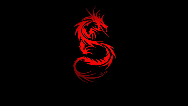 Red dragon black background red #3 free wallpaper for desktop - medium preview image