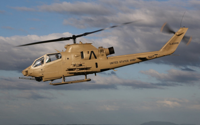 Helicopter cloudy sky mountain digital free wallpaper for desktop - medium preview image