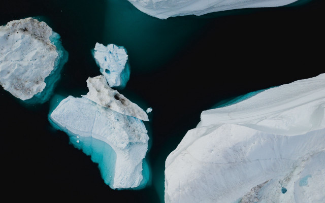 Icebergs melting ecological art microscopic free wallpaper for desktop - medium preview image