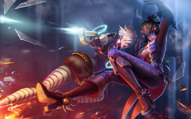 Woman flying sword demon shock free wallpaper for desktop - medium preview image