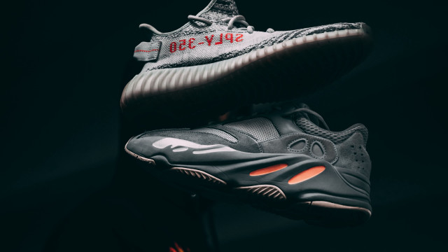 Shoes black surface red letters free wallpaper for desktop - medium preview image