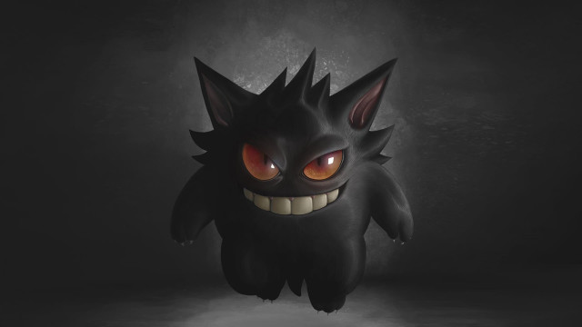 Black cat red eyes smile free wallpaper for desktop - medium preview image
