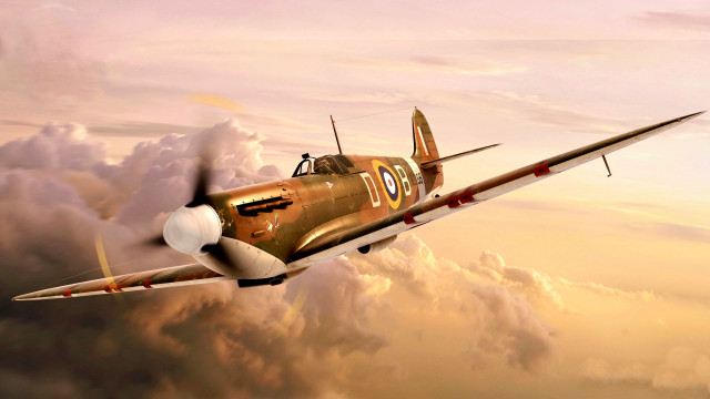 Small airplane cloudy sky person free wallpaper for desktop - medium preview image