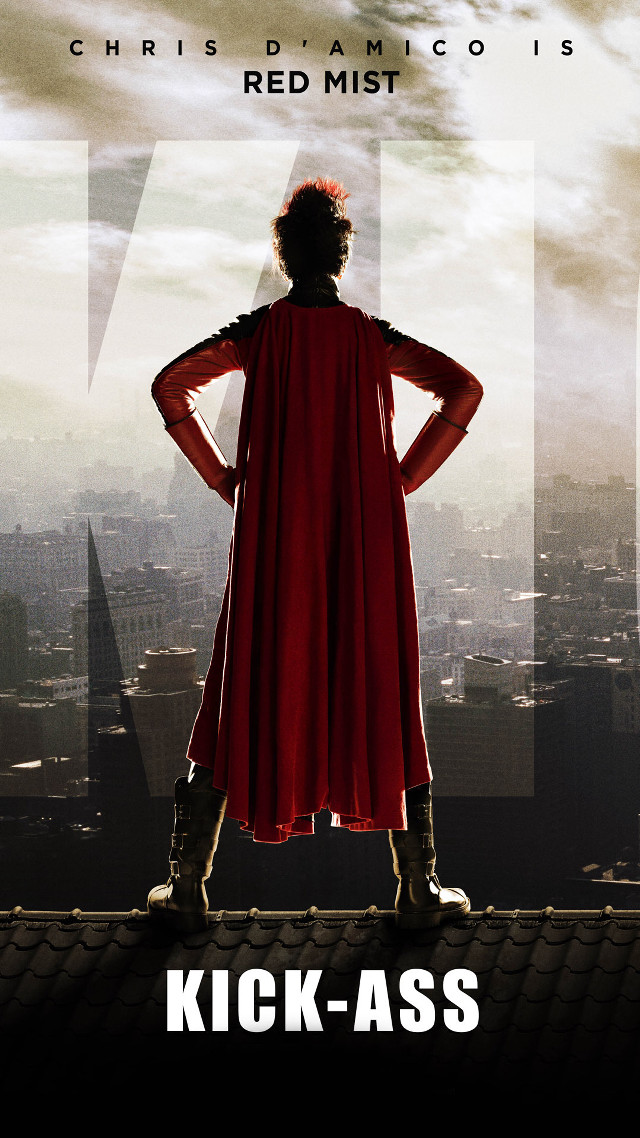 Man in red cape roof free wallpaper for mobile - medium preview image