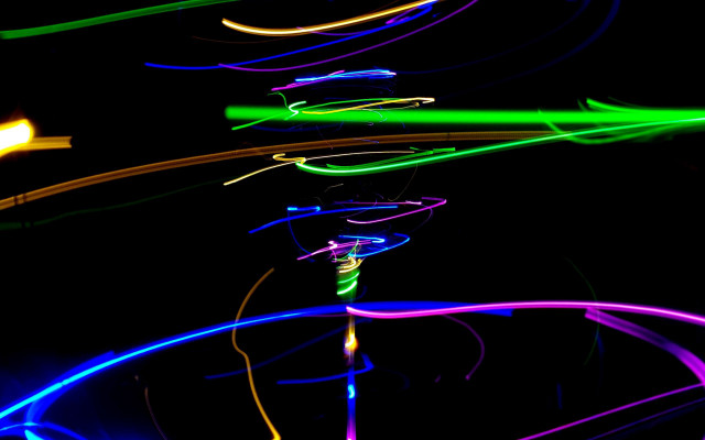 Colorful lights holography yellow center free wallpaper for desktop - medium preview image