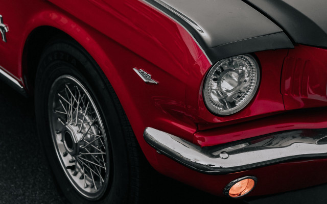 Red mustang black stripe brake free wallpaper for desktop - medium preview image