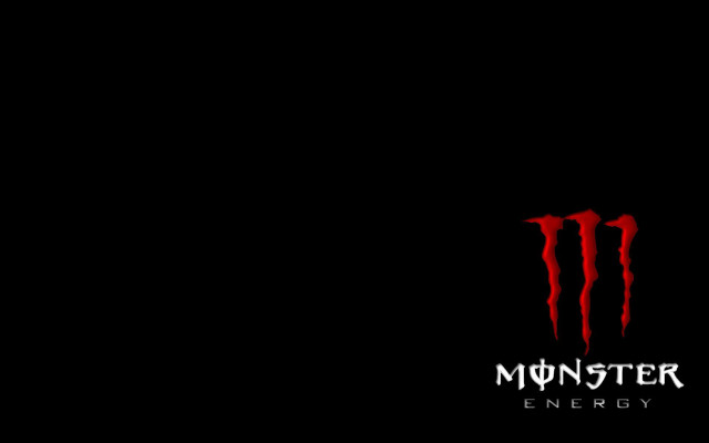 Monster logo black background red free wallpaper for desktop - medium preview image