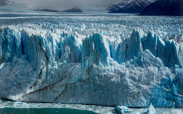 Large glacier ice mountains ecological free wallpaper for desktop - medium preview image