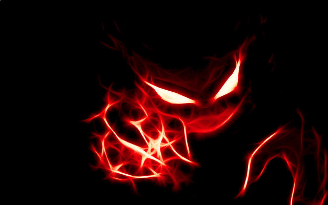 Demon face glowing eyes red free wallpaper for desktop - medium preview image