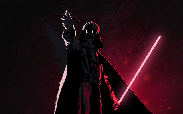 Darth vader man lightsaber space free wallpaper for desktop - medium preview image