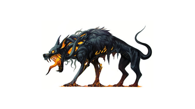 Black dragon orange eyes horns free wallpaper for desktop - medium preview image